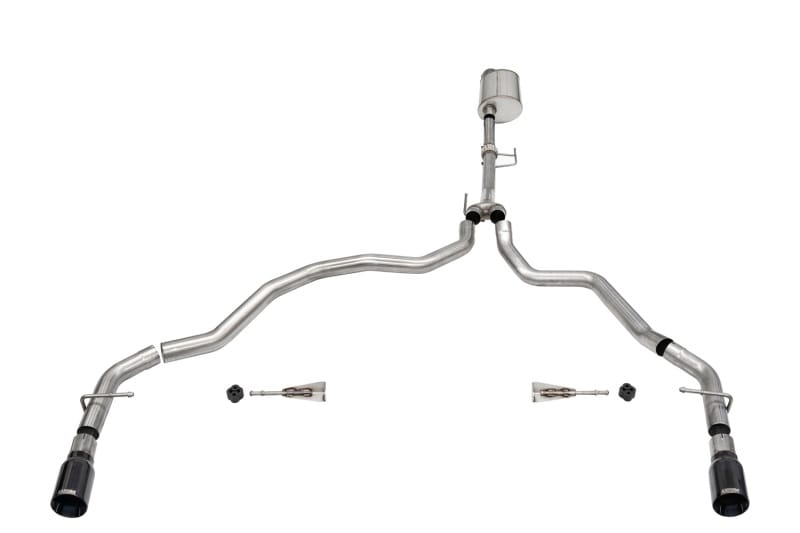 CORSA Performance — 3.0in. Dual Rear Exit Catback Exhaust System with Flat Cut 4.0in. Dual Wall Tips