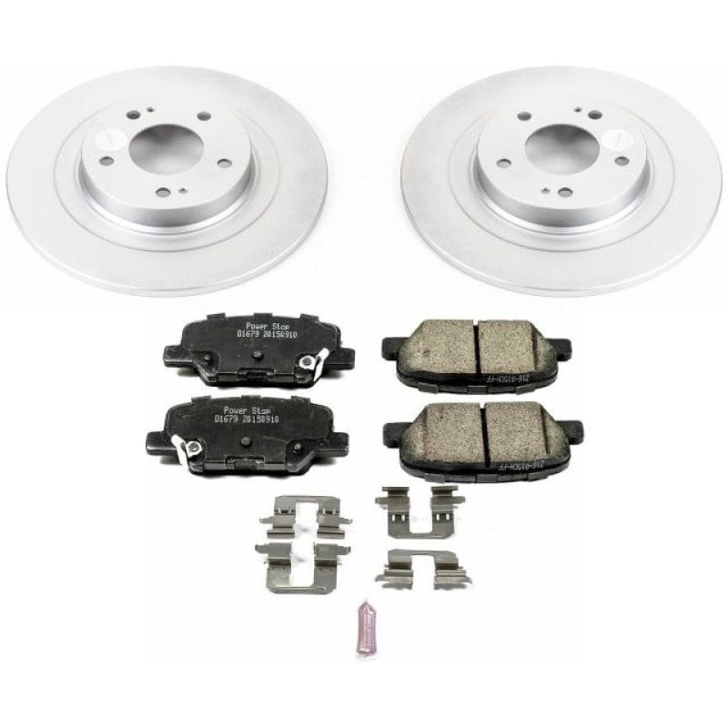 PowerStop — Genuine Geomet Coated Rotor and Low-Dust Ceramic Brake Pad Kit