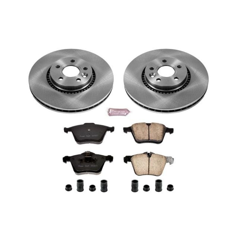 PowerStop — OE Stock Replacement Low-Dust Ceramic Brake Pad and Rotor Kit
