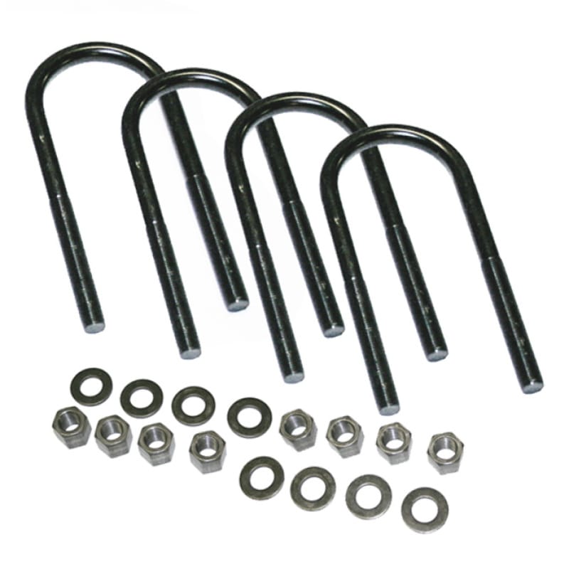 Superlift — U-Bolt 4 Pack - 5/8 x 3 3/8 x 9 - Round w/ Hardware
U-Bolt 4 Pack-5/8 x 3 3/8 x 9-Round w/Hardware