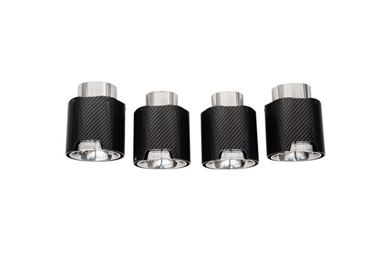 CORSA Performance — CORSA Performance C8 Corvette 4.5in. Carbon Fiber Polished Exhaust Tip Kit (4 Ti