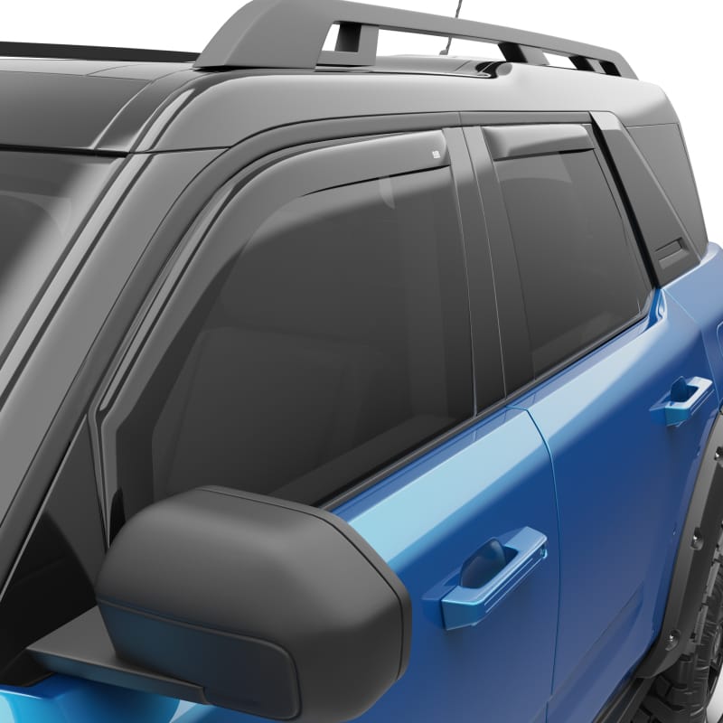 EGR — EGR 573561-4pc Smoke In-channel Window Visors for 21-25 Ford Bronco Sport
EGR in-channel   window visors front & rear set dark smoke finish