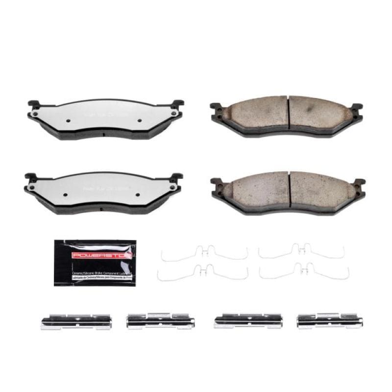 PowerStop — PowerStop - Z36 Truck and SUV Carbon-Fiber Ceramic Brake Pads with Hardware Kit