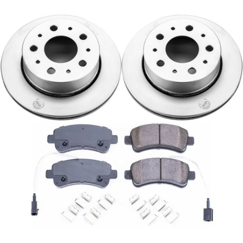 PowerStop — Genuine Geomet Coated Rotor and Low-Dust Ceramic Brake Pad Kit