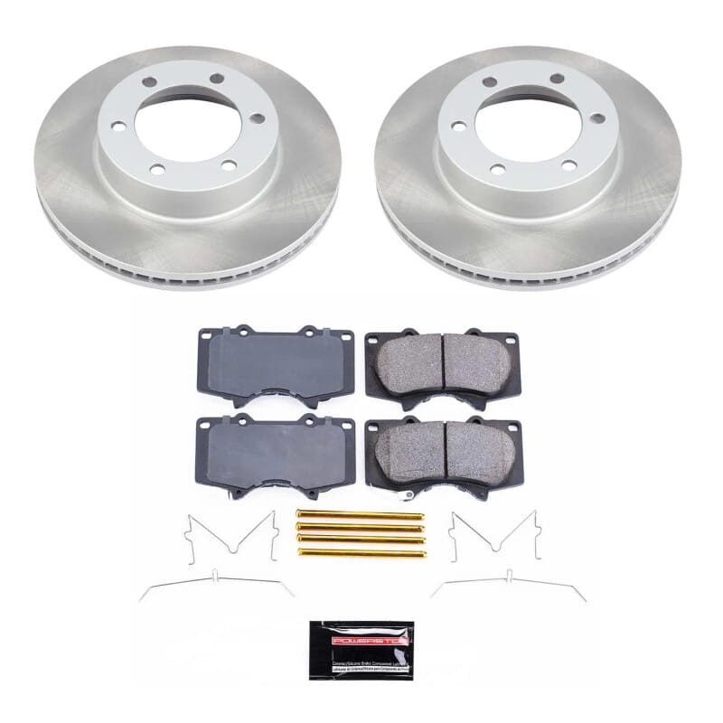 PowerStop — Semi-Coated Rotor and Low-Dust Ceramic Brake Pad Kit