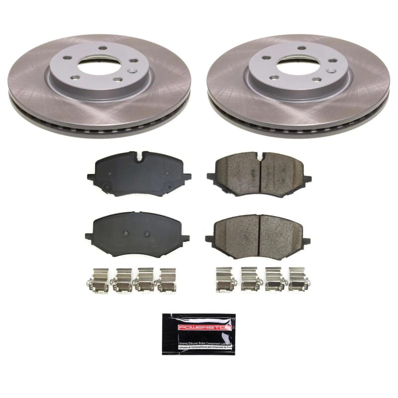 PowerStop — Semi-Coated Rotor and Low-Dust Ceramic Brake Pad Kit
