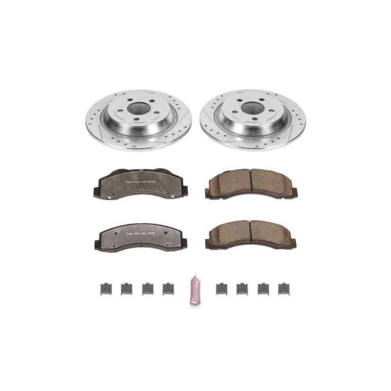 PowerStop — Z36 Truck and SUV Carbon-Fiber Ceramic Brake Pad and Drilled & Slotted Rotor Kit