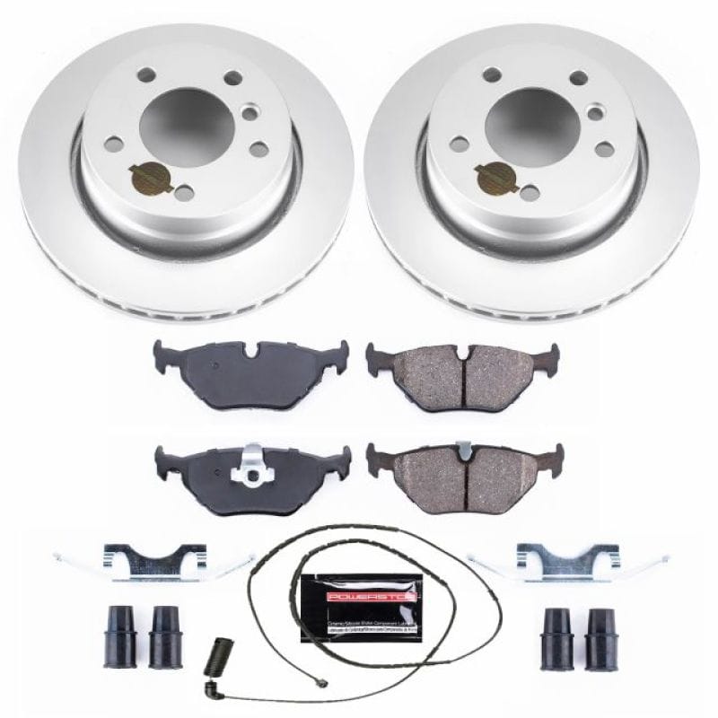 PowerStop — Genuine Geomet Coated Rotor and Carbon-Fiber Ceramic Brake Pad Kit