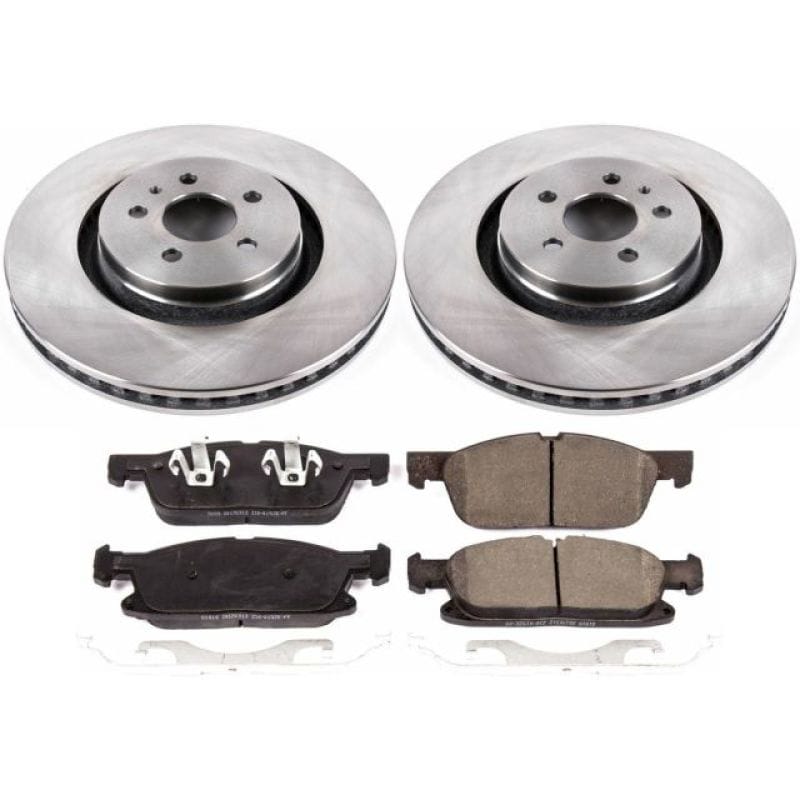 PowerStop — OE Stock Replacement Low-Dust Ceramic Brake Pad and Rotor Kit