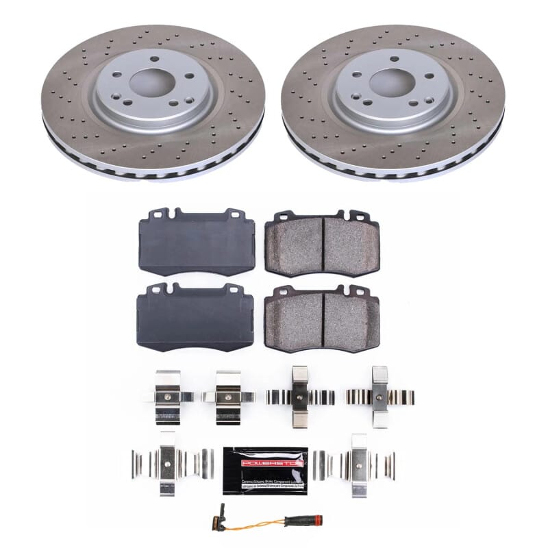PowerStop — Semi-Coated Rotor and Low-Dust Ceramic Brake Pad Kit