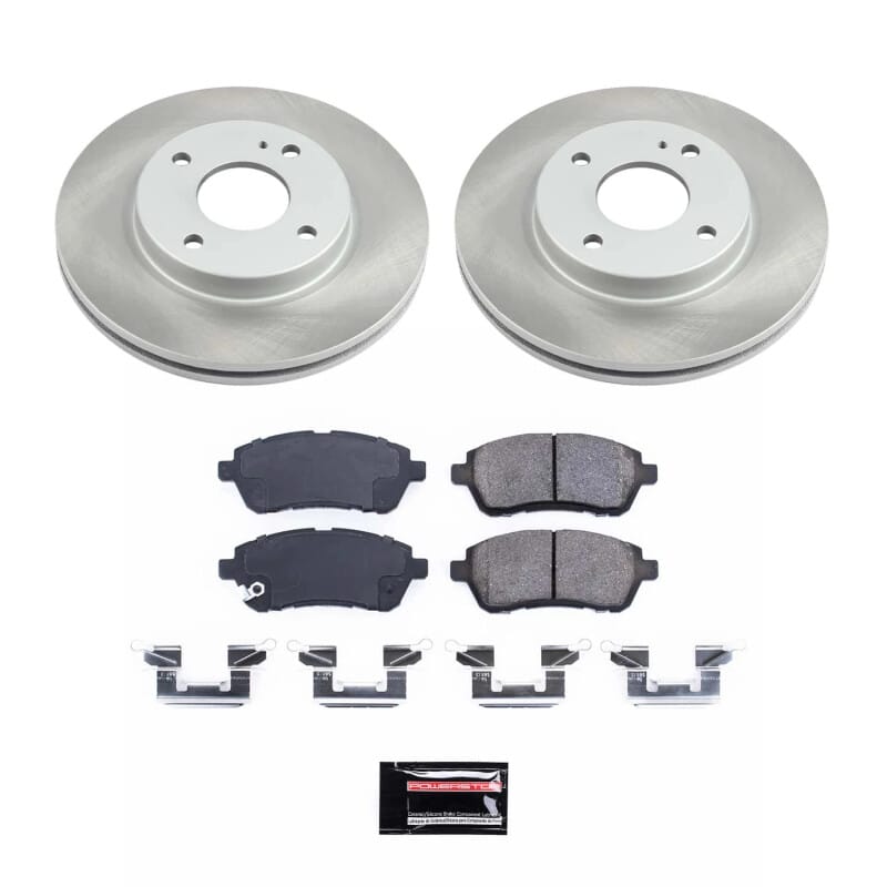 PowerStop — Semi-Coated Rotor and Low-Dust Ceramic Brake Pad Kit