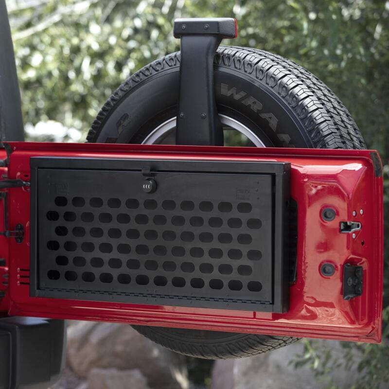 Tuffy Products — Tuffy Jeep Wrangler Molle Tailgate Lockbox W/ Combo Lock
Tailgate Lockbox