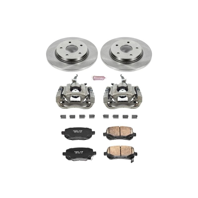 PowerStop — OE Stock Replacement Low-Dust Ceramic Brake Pad, Rotor and Caliper Kit