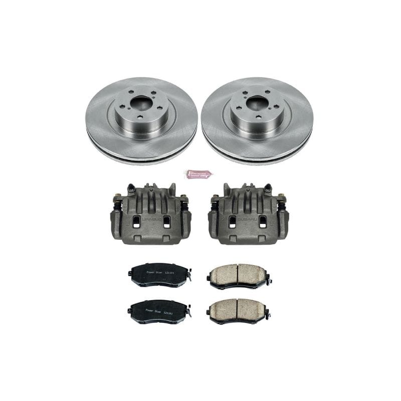 PowerStop — OE Stock Replacement Low-Dust Ceramic Brake Pad, Rotor and Caliper Kit