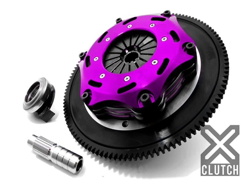 XCLUTCH — Clutch Kit Inc Chromoly Flywheel; 7  1/4" Twin Solid Ceramic Clutch Discs