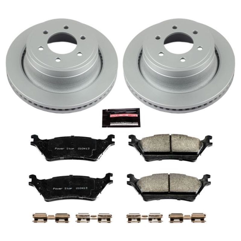 PowerStop — Genuine Geomet Coated Rotor and Low-Dust Ceramic Brake Pad Kit