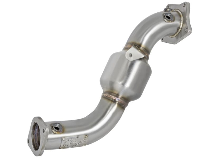 aFe — Twisted Steel Downpipe 3 IN 304 Stainless Steel w/ Cat