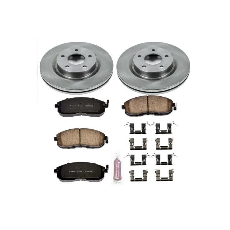 PowerStop — OE Stock Replacement Low-Dust Ceramic Brake Pad and Rotor Kit