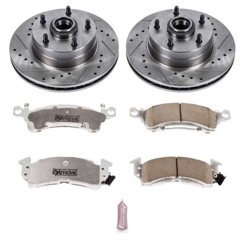 PowerStop — Z26 Street Performance Ceramic Brake Pad and Drilled & Slotted Rotor Kit