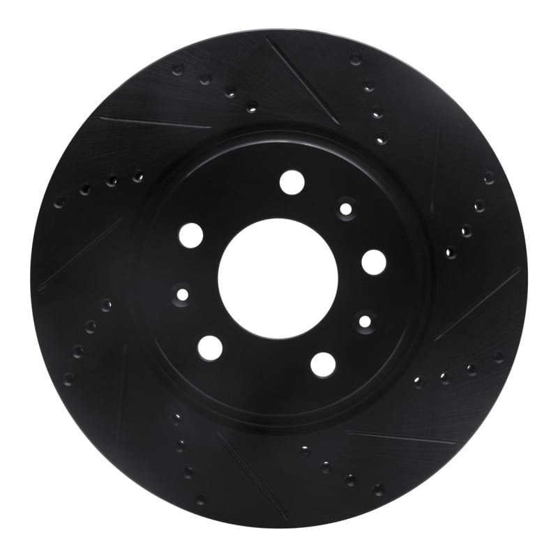 R1 Concepts — R1 Concepts Brake Rotor Drilled and Slotted Black