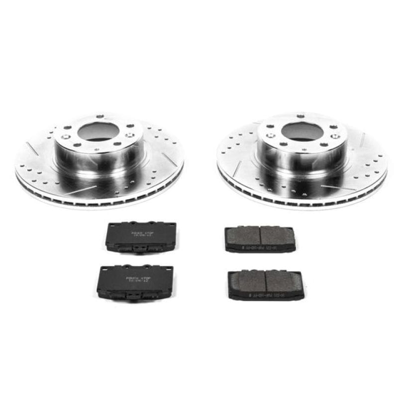 PowerStop — Z23 Daily Driver Carbon-Fiber Ceramic Brake Pad and Drilled & Slotted Rotor Kit