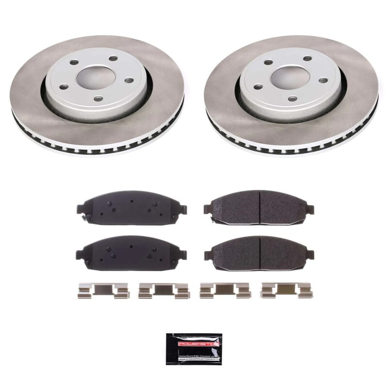 PowerStop — Semi-Coated Rotor and Low-Dust Ceramic Brake Pad Kit