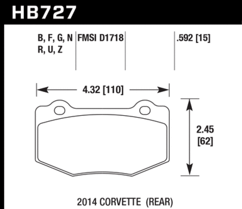 Hawk Performance — ER-1 Disc Brake Pad