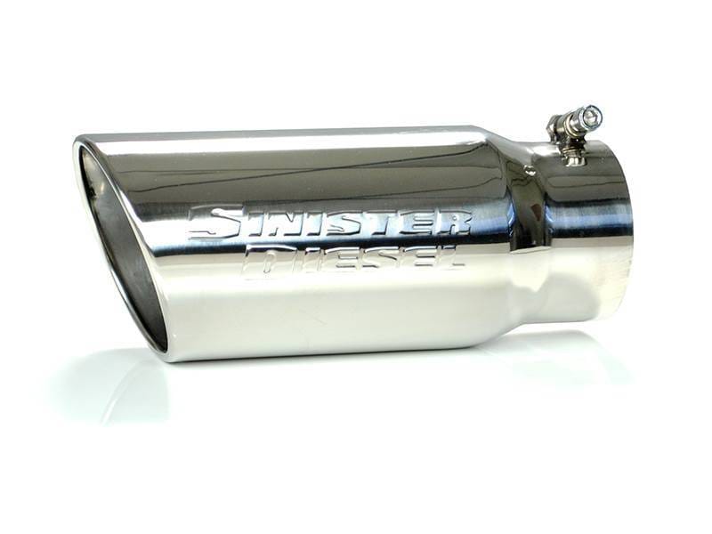 Sinister Diesel — Polished 304 Stainless Steel Exhaust Tip; 4" to 5"