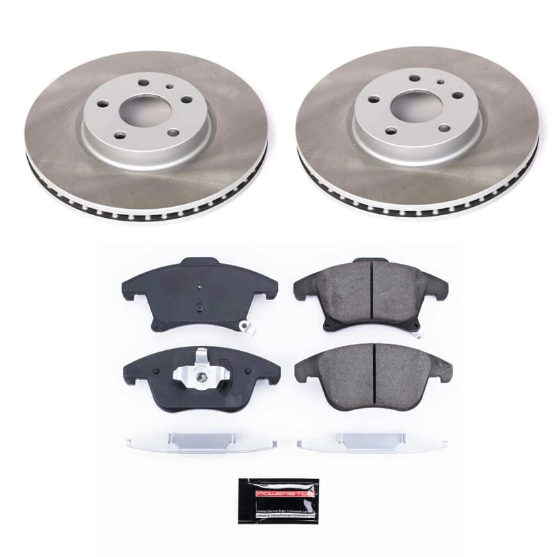 PowerStop — Semi-Coated Rotor and Low-Dust Ceramic Brake Pad Kit