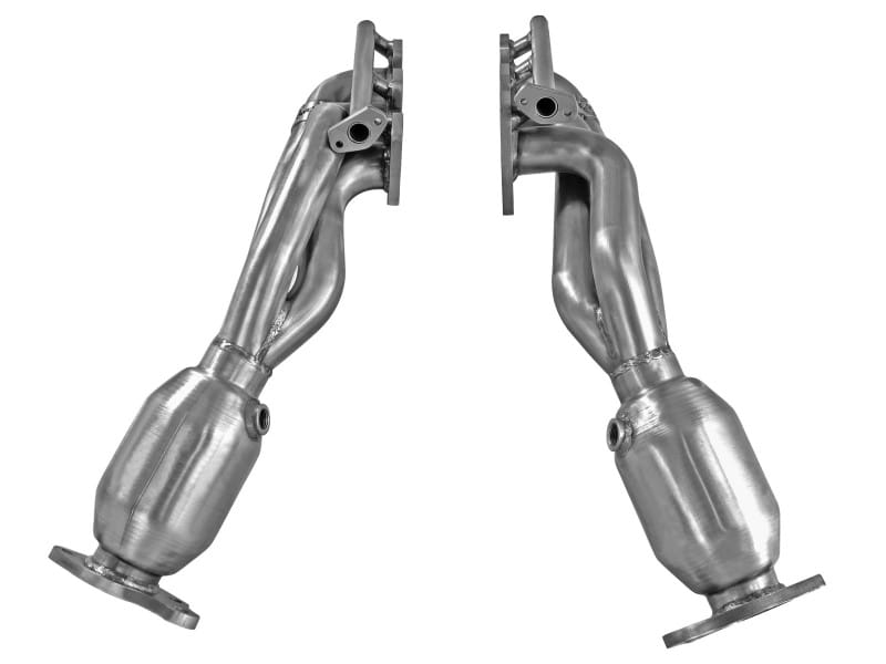 aFe — Twisted Steel Header 409 Stainless Steel w/ Cat