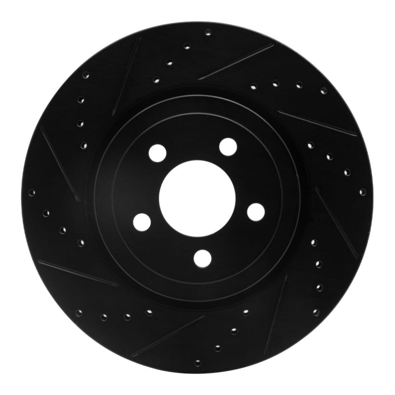 R1 Concepts — R1 Concepts Brake Rotor Drilled and Slotted Black