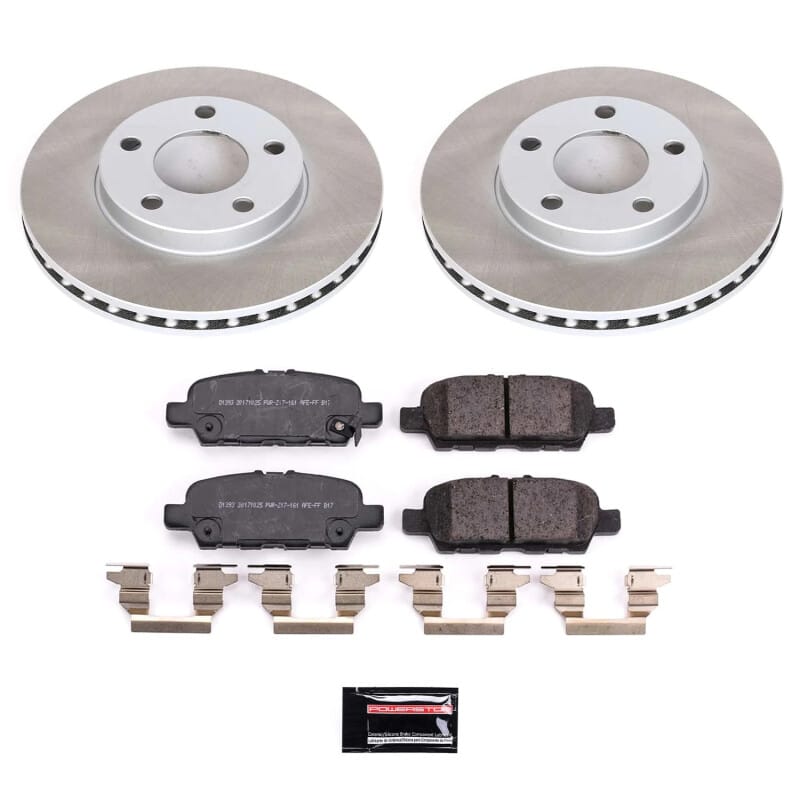 PowerStop — Semi-Coated Rotor and Low-Dust Ceramic Brake Pad Kit