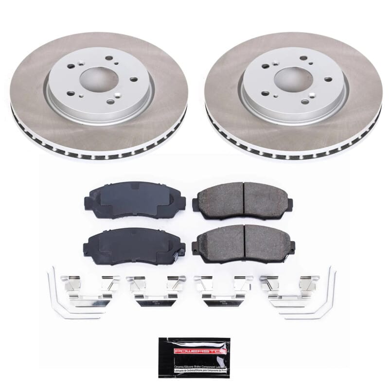 PowerStop — Semi-Coated Rotor and Low-Dust Ceramic Brake Pad Kit