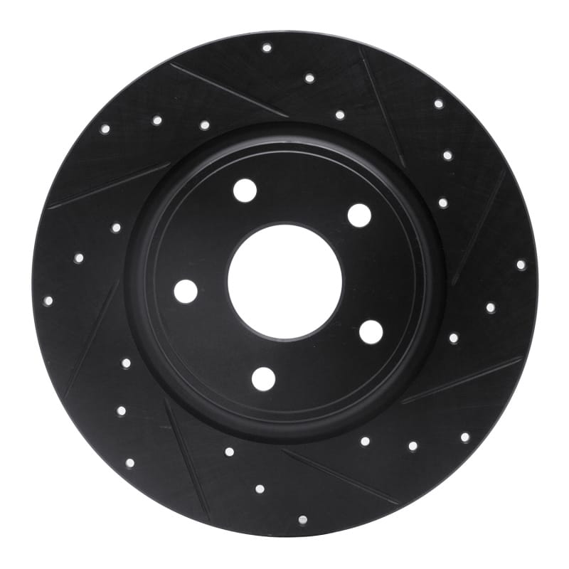 R1 Concepts — R1 Concepts Brake Rotor Drilled and Slotted Black