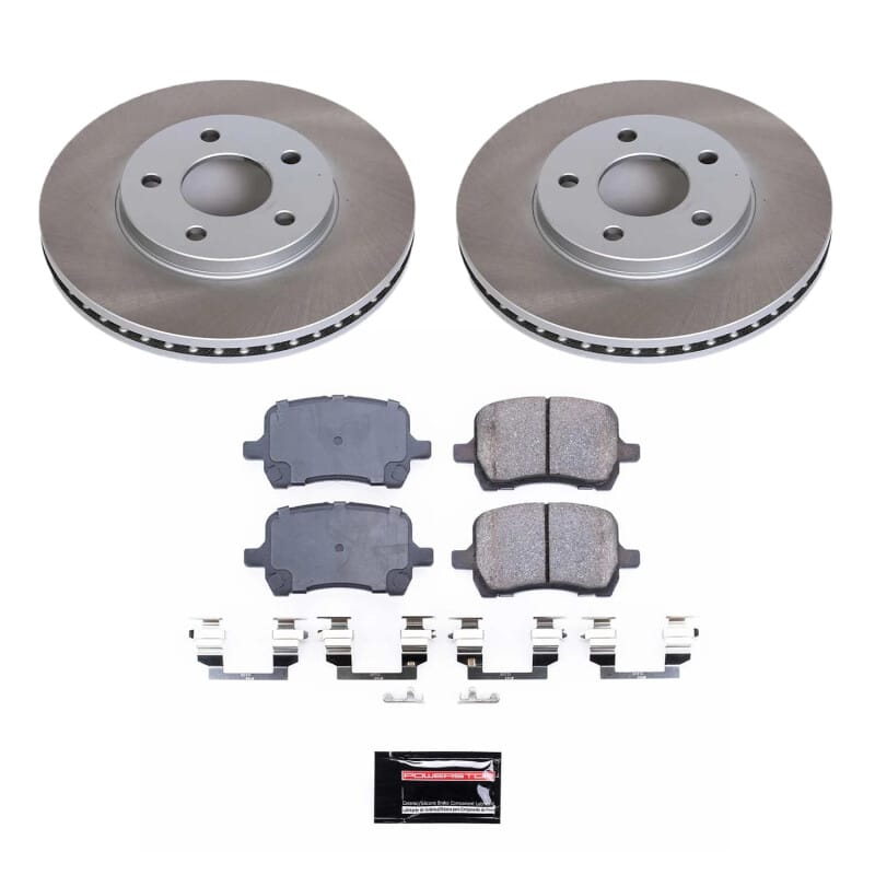 PowerStop — Semi-Coated Rotor and Low-Dust Ceramic Brake Pad Kit