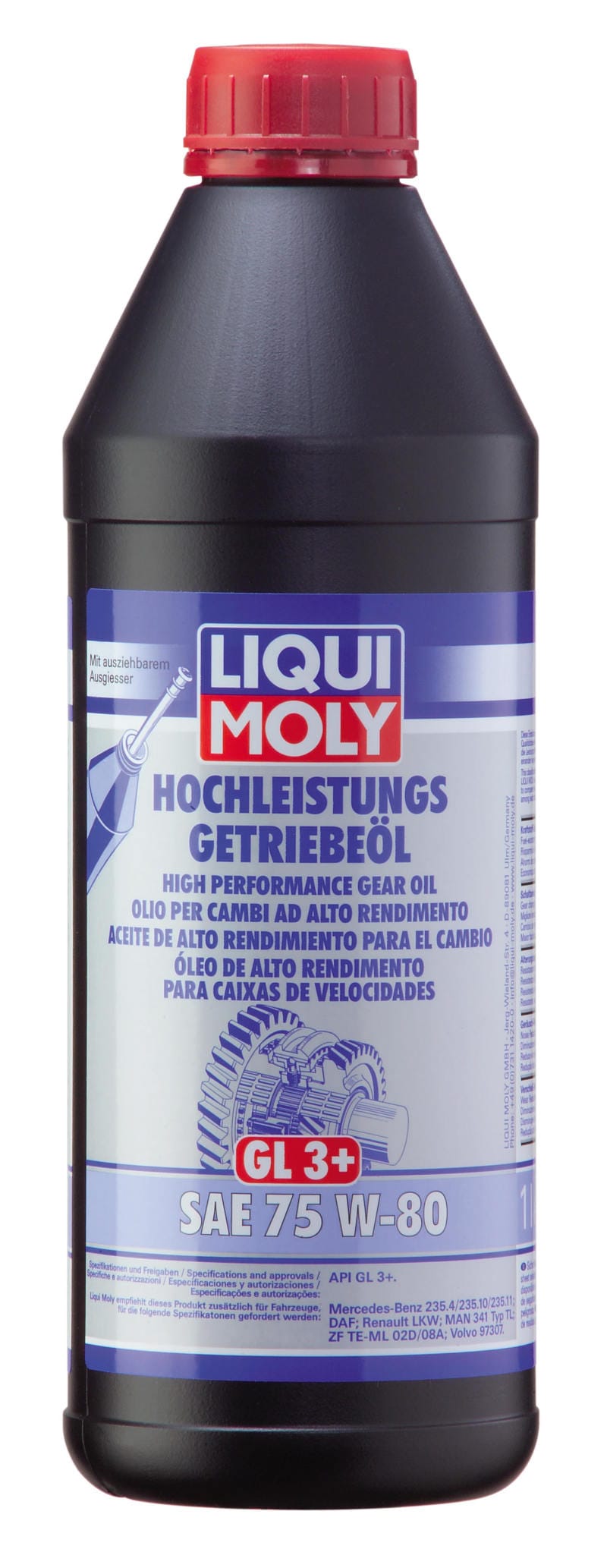 LIQUI MOLY — Hochleistungs-Getriebel (GL3+) SAE 75W-80