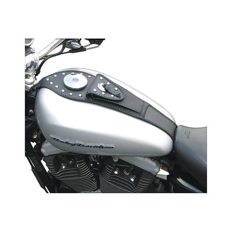 Mustang Motorcycle — Mustang 04-21 Harley Sportster Tank Bib w/Studs - Black