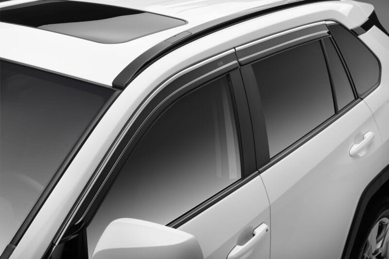 Husky Liners — Low Profile Ventvisor Deflector; Smoke with Chrome Trim; Outside Mount; 4 pc.
