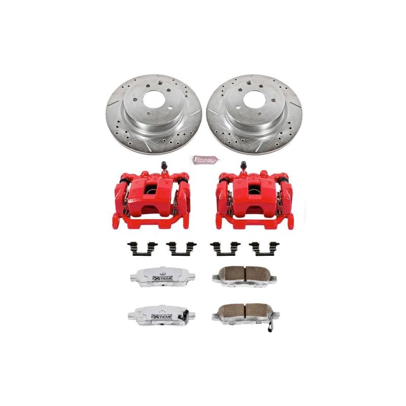 PowerStop — Z26 Street Performance Ceramic Brake Pad, Drilled Slotted Rotor, and Caliper Kit