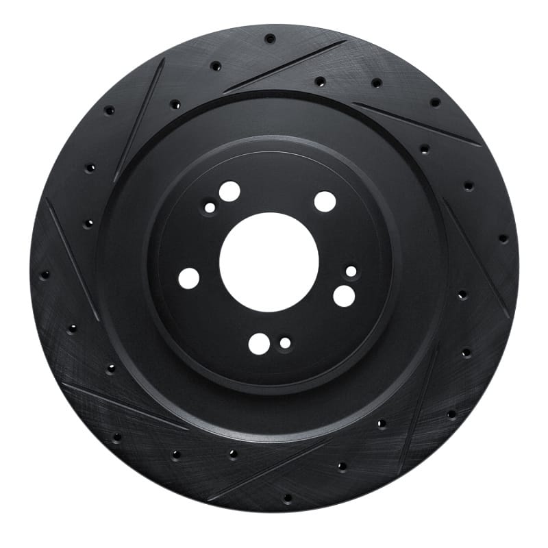 R1 Concepts — R1 Concepts Brake Rotor Drilled and Slotted Black