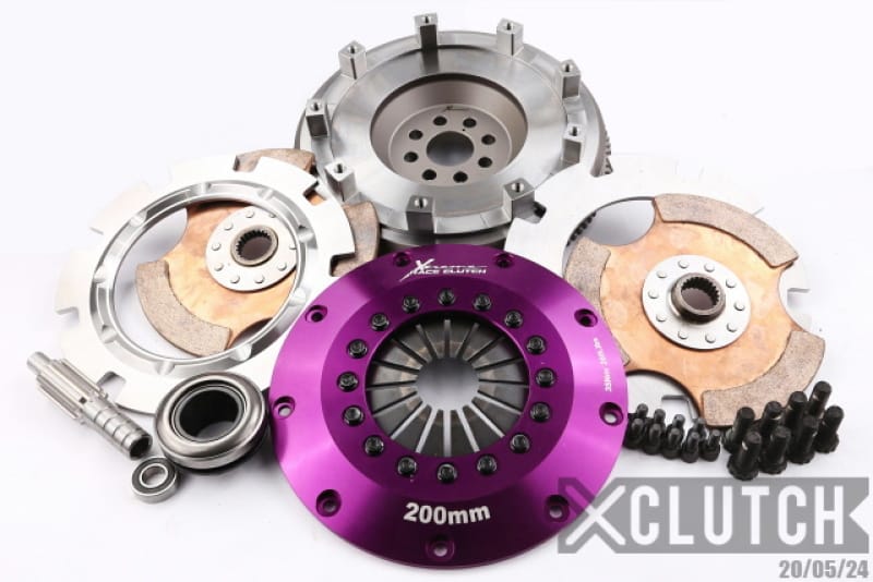 XCLUTCH — Clutch Kit Inc Chromoly Flywheel; 8"  Twin Solid Ceramic Clutch Discs