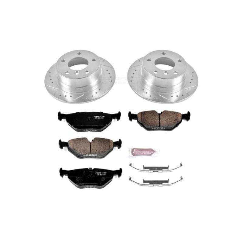 PowerStop — Z23 Daily Driver Carbon-Fiber Ceramic Brake Pad and Drilled & Slotted Rotor Kit