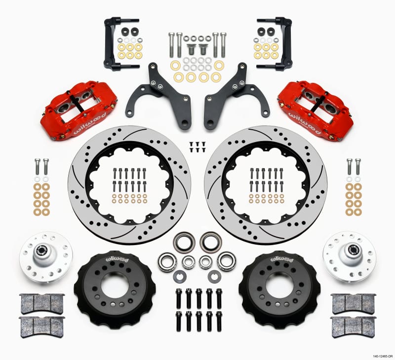Wilwood — KIT,FRONT,IMPALA 59-64,VETTE 63-64 FNSL6R,1.10,14.00 ROTOR,VENTED,DRILL,RED