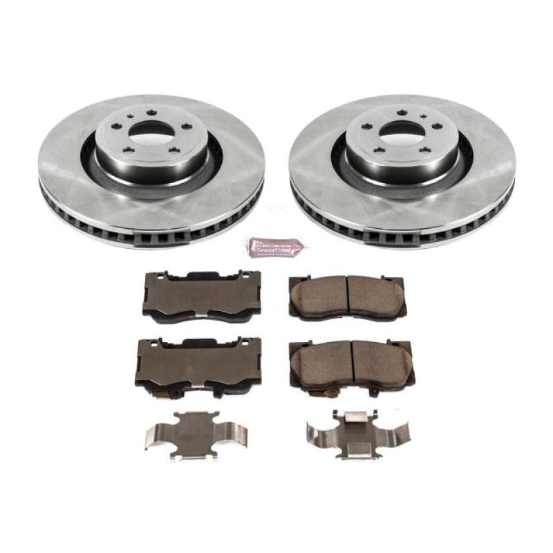 PowerStop — OE Stock Replacement Low-Dust Ceramic Brake Pad and Rotor Kit