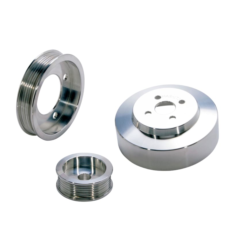 BBK — 1994-1995 MUSTANG 5.0 3 PC UNDER DRIVE PULLEY KIT (ALUMINUM).
Power-Plus Series® Underdrive Pulley System