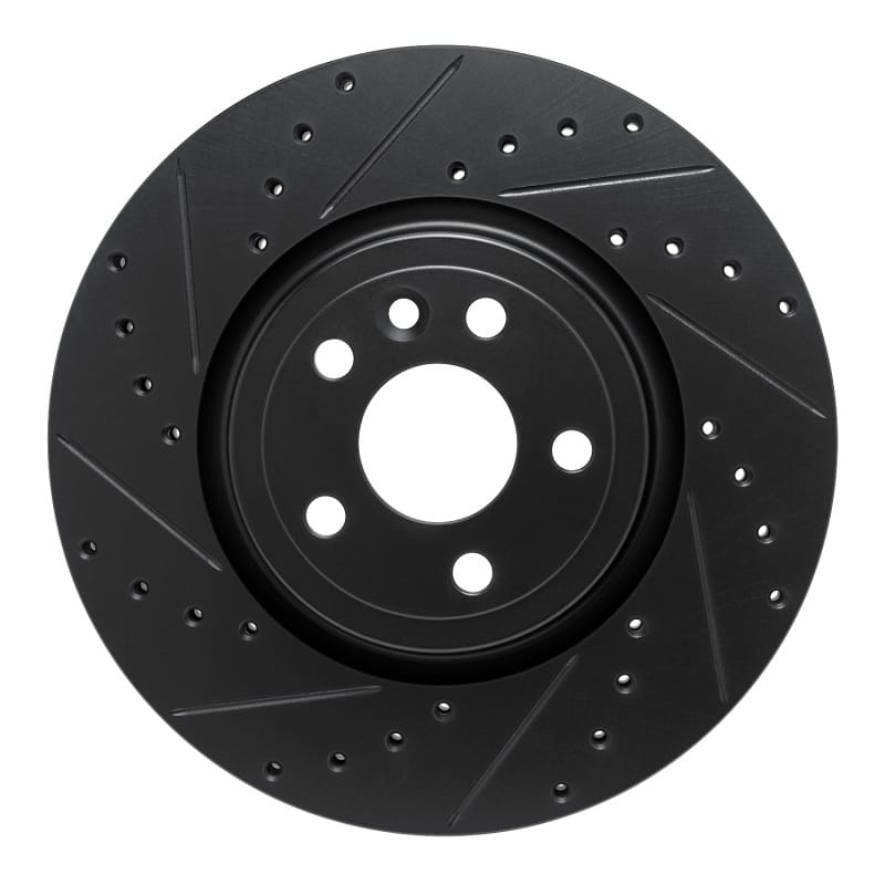 R1 Concepts — R1 Concepts Brake Rotor Drilled and Slotted Black