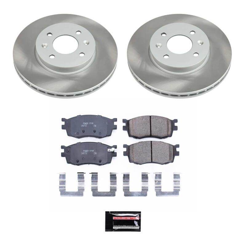 PowerStop — Semi-Coated Rotor and Low-Dust Ceramic Brake Pad Kit