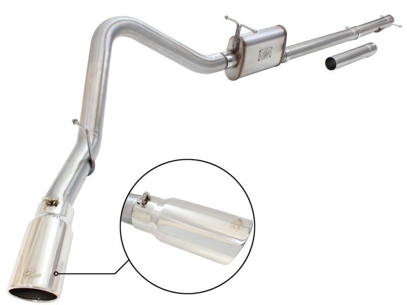 aFe — MACH Force-Xp 3 IN to 3-1/2 IN 409 Stainless Steel Cat-Back Exhaust w/Polish T
