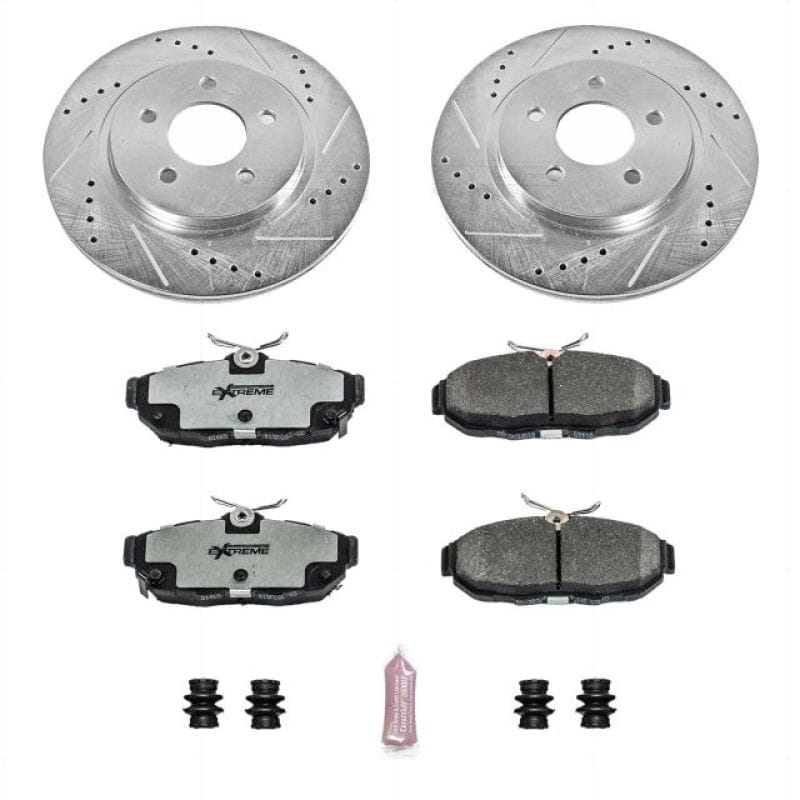 PowerStop — Z26 Street Performance Ceramic Brake Pad and Drilled & Slotted Rotor Kit