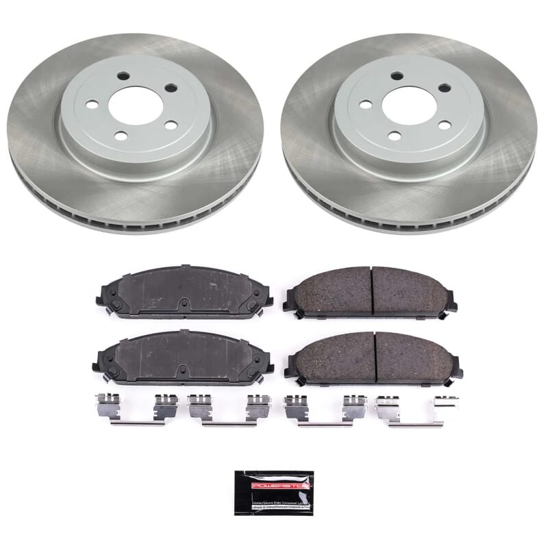 PowerStop — Semi-Coated Rotor and Low-Dust Ceramic Brake Pad Kit